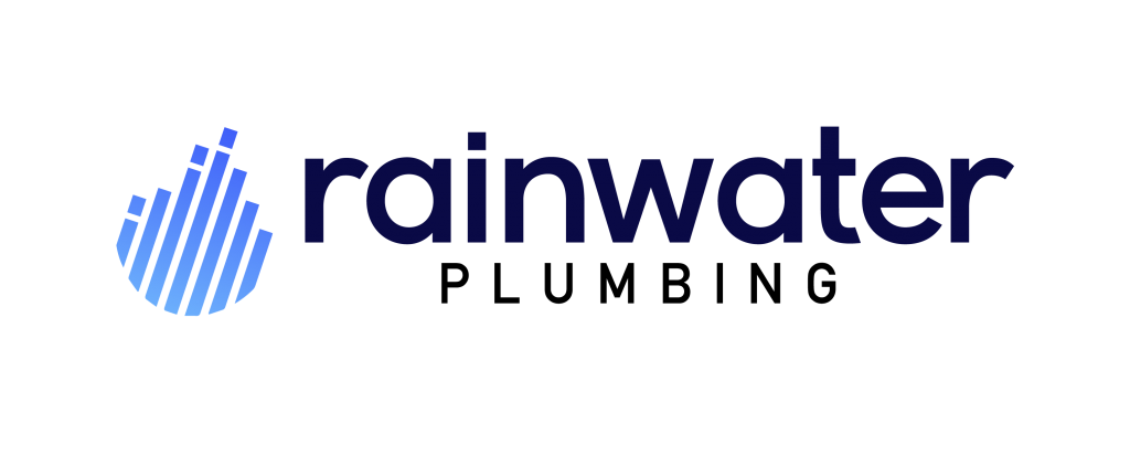 rainwater logo with blue raindrop